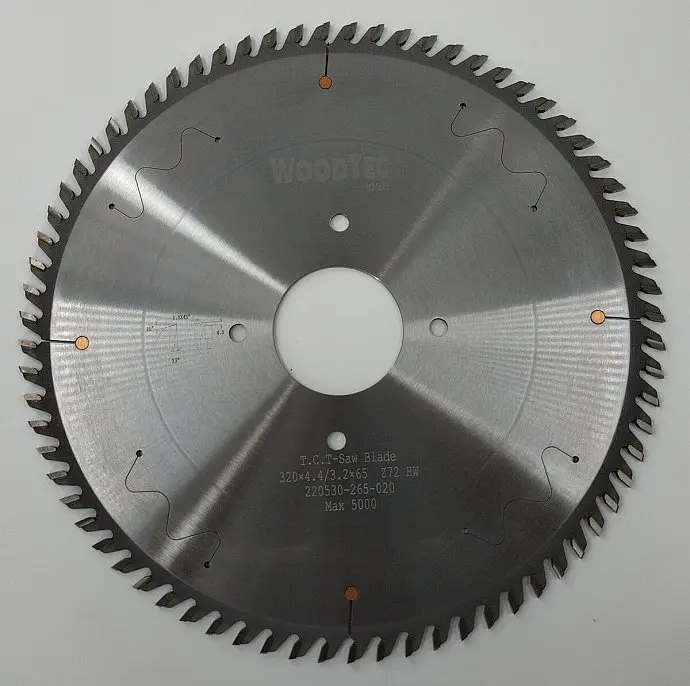Пила основная Ø320 х 65 х 4,4 / 3,2 Z = 72 WoodTec