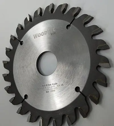 Подрезная коническая пила WoodTec для форматно-раскроечных станков Ø100 х 20 х 3,1-4,3 Z = 24 KON