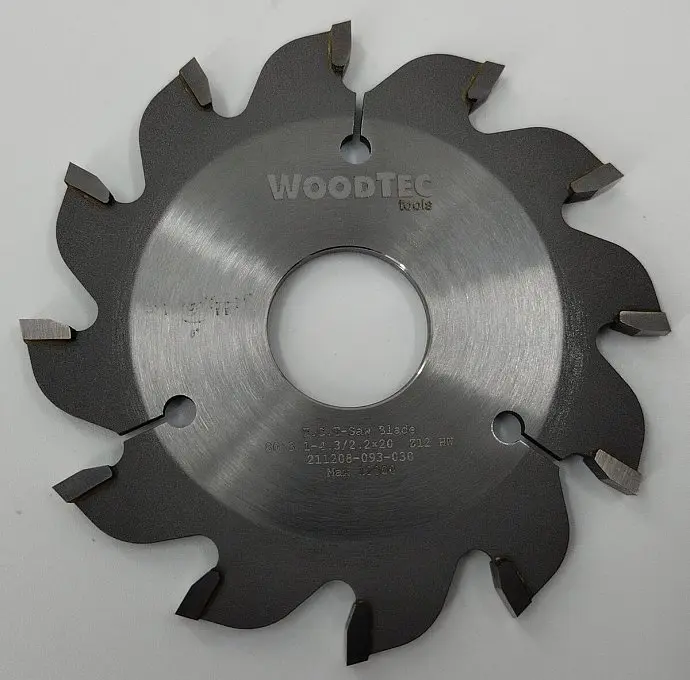 Подрезная коническая пила WoodTec для форматно-раскроечных станков Ø80 х 20 х 3,1-4,3 Z = 12 KON