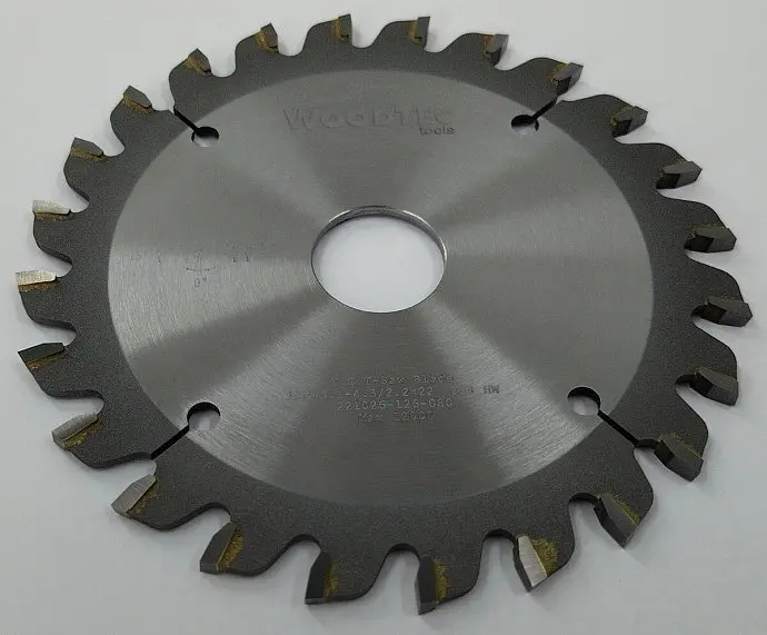 Подрезная коническая пила WoodTec для форматно-раскроечных станков Ø120 х 22 х 3,1-4,3 Z = 24 KON