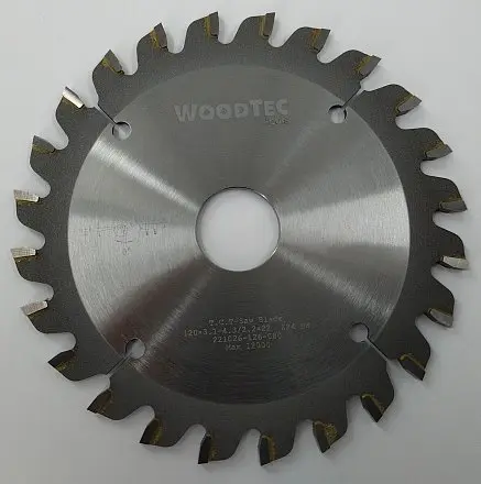 Подрезная коническая пила WoodTec для форматно-раскроечных станков Ø120 х 22 х 3,1-4,3 Z = 24 KON