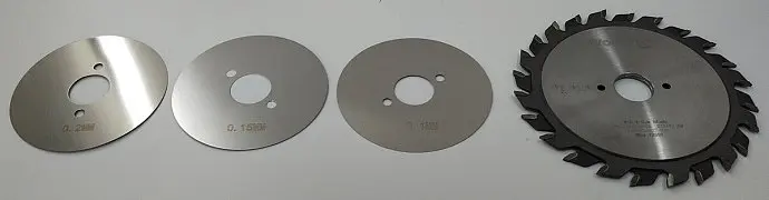 Подрезная составная пила WoodTec для форматно-раскроечных станков Ø125 х 20 x 2,8-3,6 Z = 12 + 12