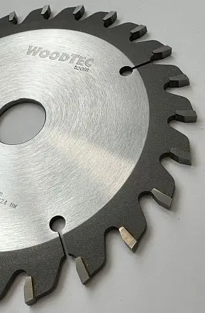 Подрезная коническая пила WoodTec для форматно-раскроечных станков Ø125x20x3,1-4,3 Z=24 KON