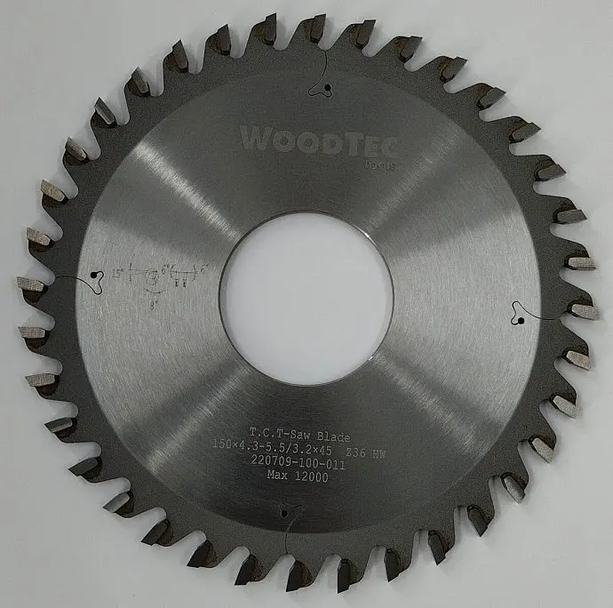 Пила подрезная Ø150 х 45 х 4,3-5,5 Z = 36 WoodTec