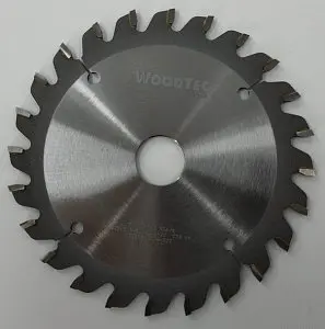 Подрезная коническая пила WoodTec для форматно-раскроечных станков Ø125x20x3,1-4,3 Z=24 KON