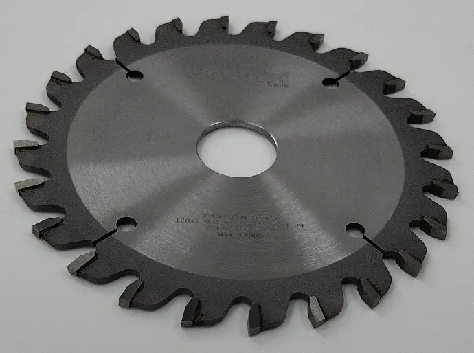 Подрезная составная пила WoodTec для форматно-раскроечных станков Ø125 х 20 x 2,8-3,6 Z = 12 + 12