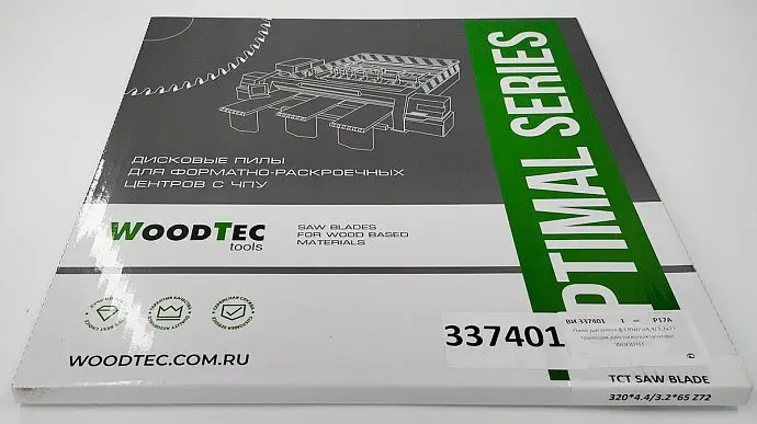 Пила основная Ø320 х 65 х 4,4 / 3,2 Z = 72 WoodTec