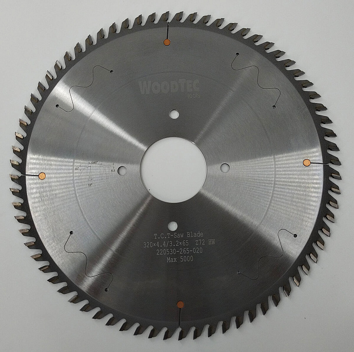 Пила основная Ø320 х 65 х 4,4 / 3,2 Z = 72 WoodTec