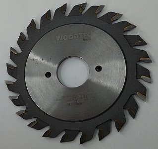 Подрезная составная пила WoodTec для форматно-раскроечных станков Ø100 х 22 х 2,8-3,6 Z = 12 + 12