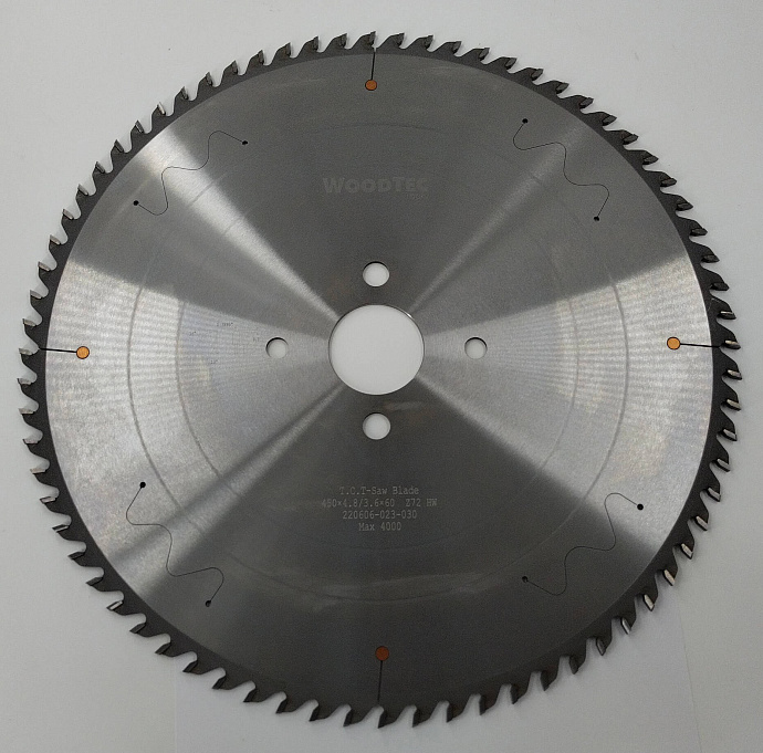Пила основная Ø450 х 60 х 4,8 / 3,5 Z = 72 WoodTec