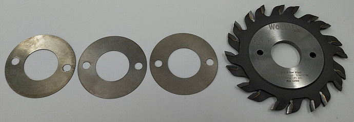 Подрезная составная пила WoodTec для форматно-раскроечных станков Ø80 х 20 х 2,8-3,6 Z = 10 + 10