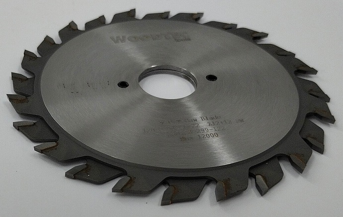 Подрезная составная пила WoodTec для форматно-раскроечных станков Ø120 х 22 х 2,8-3,6 Z = 12 + 12