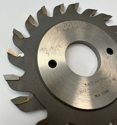 Подрезная составная пила WoodTec для форматно-раскроечных станков Ø80 х 20 х 2,8-3,6 Z = 10 + 10