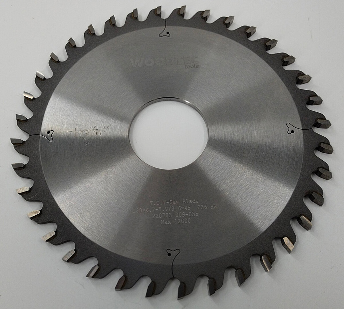 Пила подрезная Ø180 х 45 х 4,7-5,9 Z = 36 WoodTec