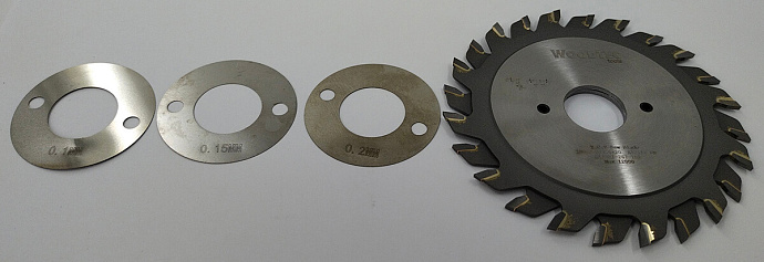 Подрезная составная пила WoodTec для форматно-раскроечных станков Ø100 х 20 х 2,8-3,6 Z = 12 + 12