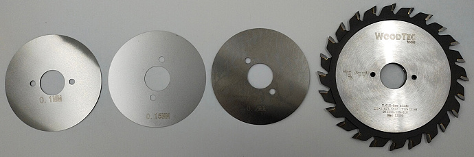 Подрезная составная пила WoodTec для форматно-раскроечных станков Ø125 х 22 x 2,8-3,6 Z = 12 + 12