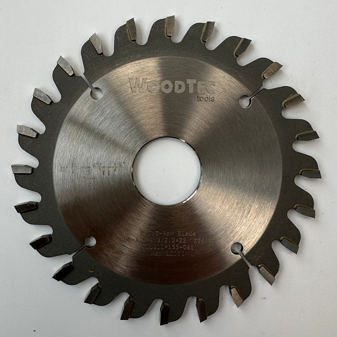 Подрезная коническая пила WoodTec для форматно-раскроечных станков Ø100 х 22 х 3,1-4,3 Z = 24 KON