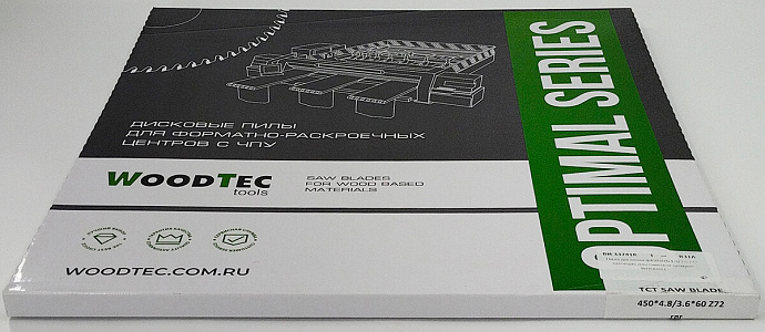 Пила основная Ø450 х 60 х 4,8 / 3,5 Z = 72 WoodTec