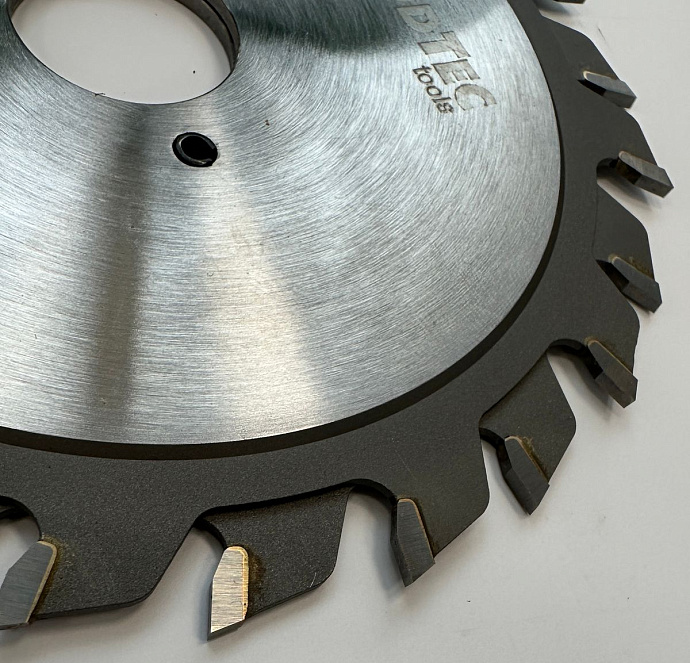 Подрезная составная пила WoodTec для форматно-раскроечных станков Ø125 х 22 x 2,8-3,6 Z = 12 + 12