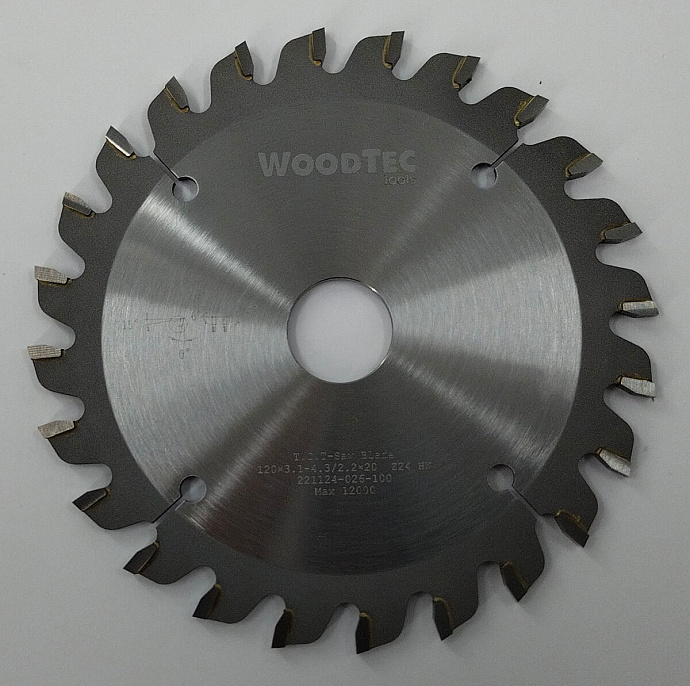 Подрезная коническая пила WoodTec для форматно-раскроечных станков Ø120 х 20 х 3,1-4,3 Z = 24 KON
