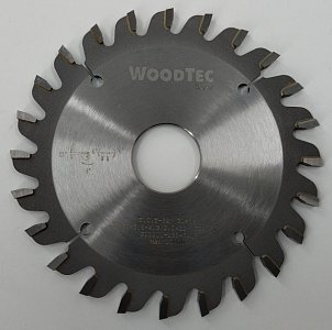 Подрезная коническая пила WoodTec для форматно-раскроечных станков Ø100 х 22 х 3,1-4,3 Z = 24 KON