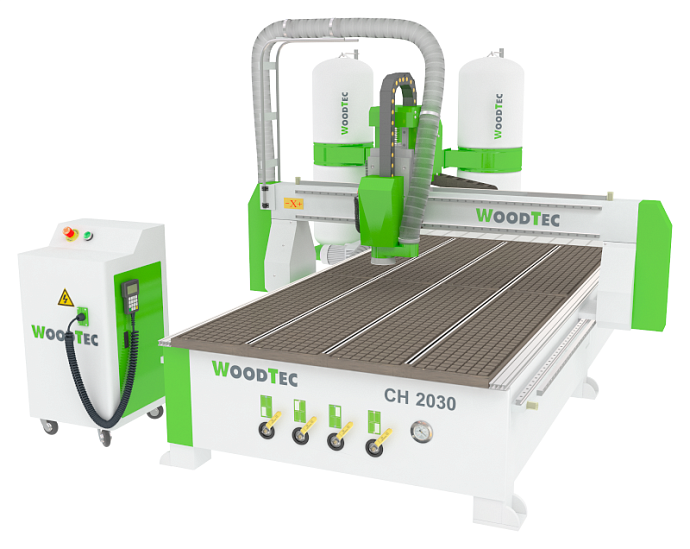 Фрезерно-гравировальный станок с ЧПУ с вакуумной подготовкой WoodTec СН-2030W MAX (380V)