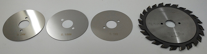 Подрезная составная пила WoodTec для форматно-раскроечных станков Ø125 х 20 x 2,8-3,6 Z = 12 + 12