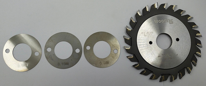 Подрезная составная пила WoodTec для форматно-раскроечных станков Ø100 х 20 х 2,8-3,6 Z = 12 + 12