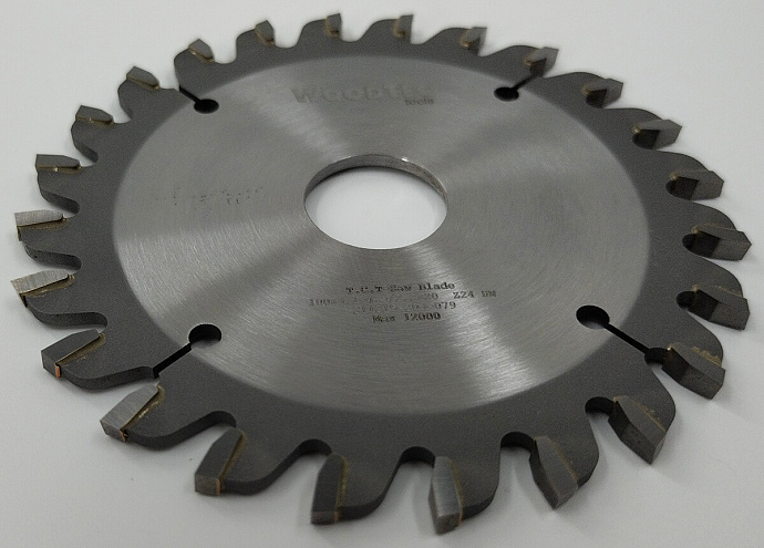 Подрезная коническая пила WoodTec для форматно-раскроечных станков Ø100 х 20 х 3,1-4,3 Z = 24 KON