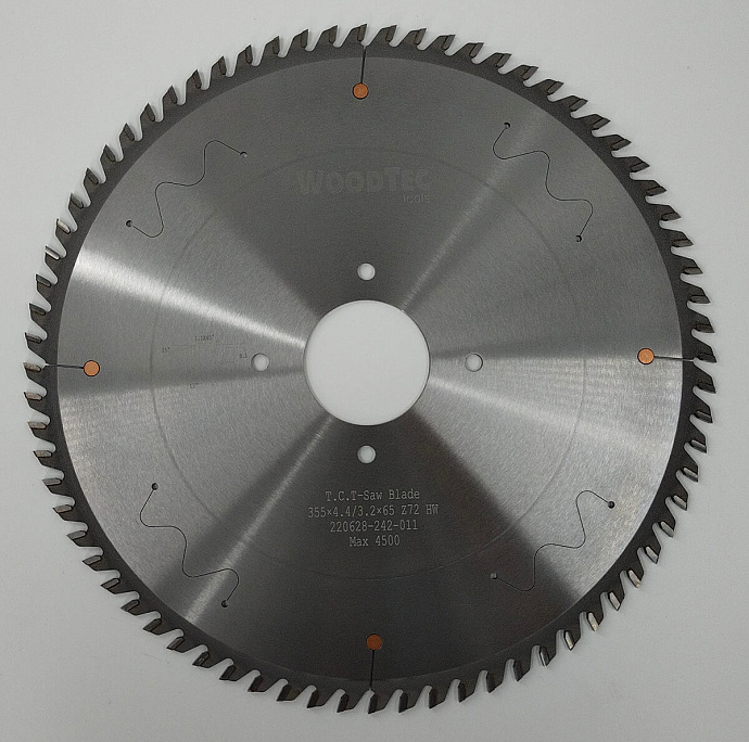 Пила основная Ø355 х 65 х 4,4 / 3,2 Z = 72 WoodTec