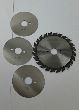 Подрезная составная пила WoodTec для форматно-раскроечных станков Ø120 х 20 х 2,8-3,6 Z = 12 + 12