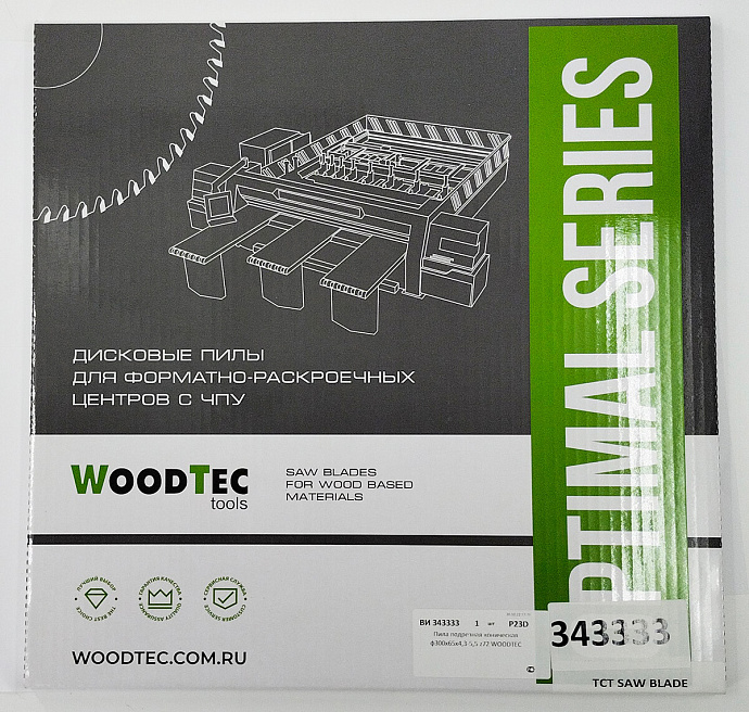 Пила подрезная Ø300 х 65 х 4,3-5,5 Z = 72 WoodTec