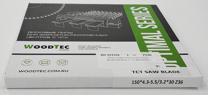 Пила подрезная Ø150 х 30 х 4,3-5,5 Z = 36 WoodTec