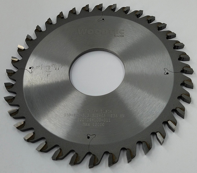 Пила подрезная Ø150 х 45 х 4,3-5,5 Z = 36 WoodTec