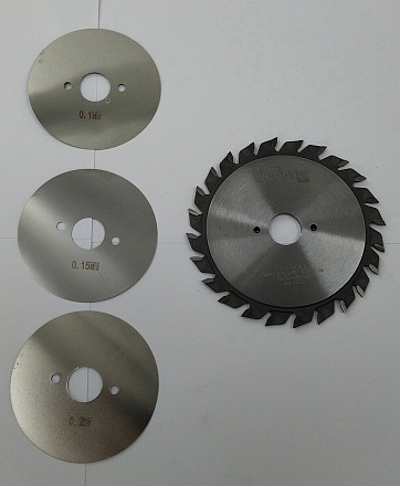 Подрезная составная пила WoodTec для форматно-раскроечных станков Ø120 х 20 х 2,8-3,6 Z = 12 + 12