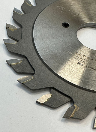 Подрезная составная пила WoodTec для форматно-раскроечных станков Ø100 х 20 х 2,8-3,6 Z = 12 + 12