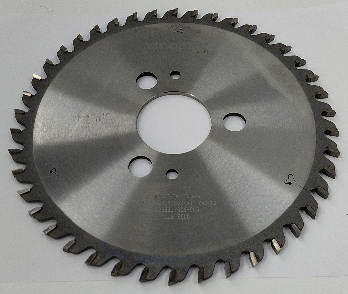 Пила подрезная Ø215 х 50 х 4,3-5,5 Z = 42 WoodTec