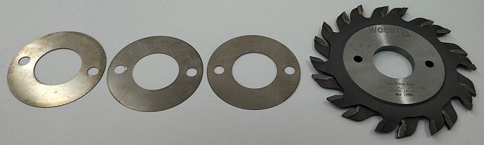 Подрезная составная пила WoodTec для форматно-раскроечных станков Ø80 х 20 х 2,8-3,6 Z = 10 + 10