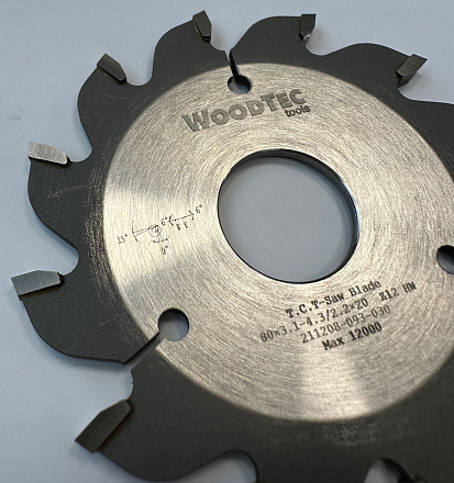 Подрезная коническая пила WoodTec для форматно-раскроечных станков Ø80 х 20 х 3,1-4,3 Z = 12 KON