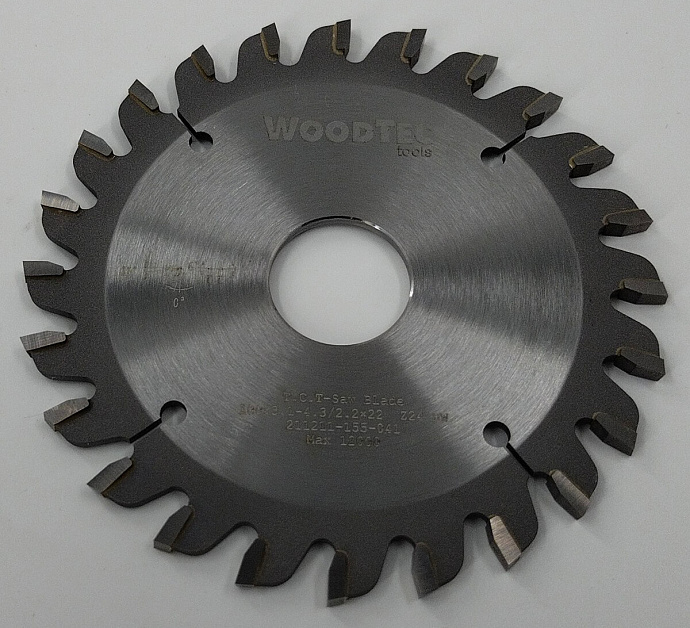 Подрезная коническая пила WoodTec для форматно-раскроечных станков Ø100 х 22 х 3,1-4,3 Z = 24 KON