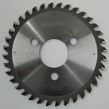 Пила подрезная Ø180 х 50 х 4,3-5,5 Z = 36 WoodTec