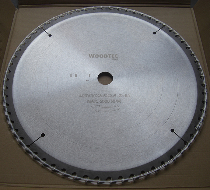 Пила дисковая Ø400 х 30 х 3,6/2,5 Z64 WZ WoodTec